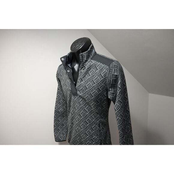 Adidas Fleece Golf Jacket Snap Neck Woven Performance Athletic Womens Sz Medium - Picture 2 of 10